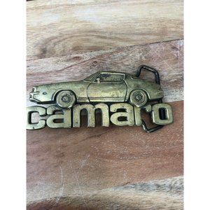 camaro brass belt buckle barron 1970's